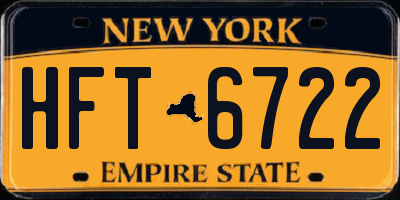 NY license plate HFT6722