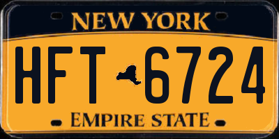 NY license plate HFT6724