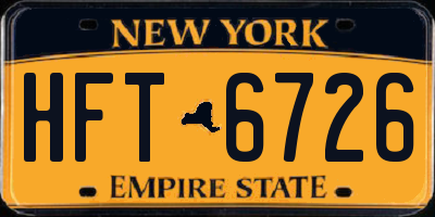 NY license plate HFT6726