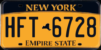 NY license plate HFT6728