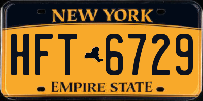 NY license plate HFT6729