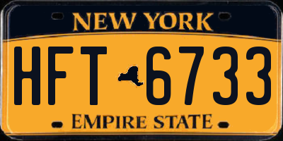 NY license plate HFT6733