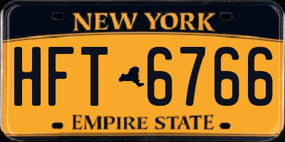 NY license plate HFT6766