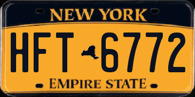 NY license plate HFT6772