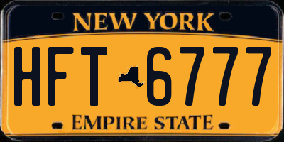 NY license plate HFT6777