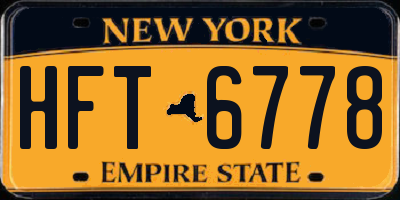 NY license plate HFT6778