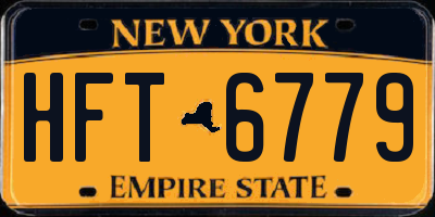 NY license plate HFT6779