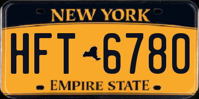 NY license plate HFT6780