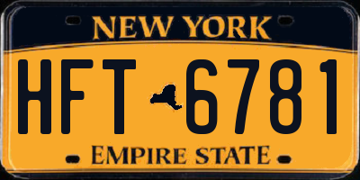 NY license plate HFT6781