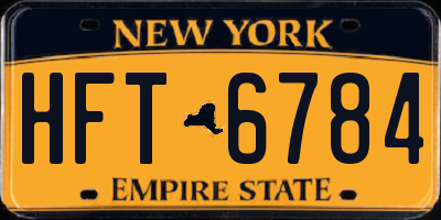 NY license plate HFT6784