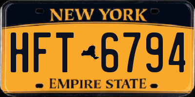 NY license plate HFT6794