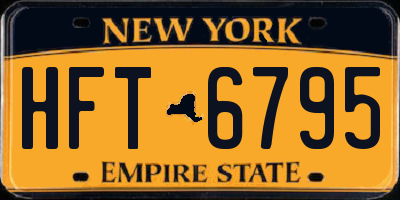 NY license plate HFT6795