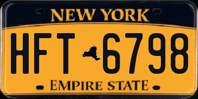NY license plate HFT6798