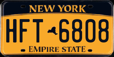 NY license plate HFT6808