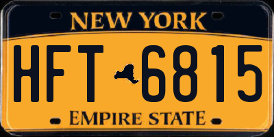 NY license plate HFT6815