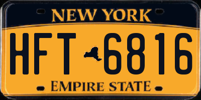 NY license plate HFT6816