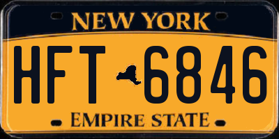 NY license plate HFT6846