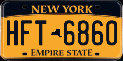 NY license plate HFT6860