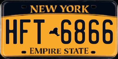NY license plate HFT6866