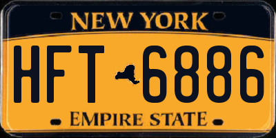 NY license plate HFT6886