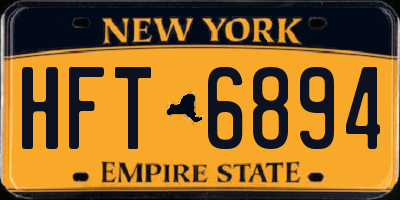 NY license plate HFT6894
