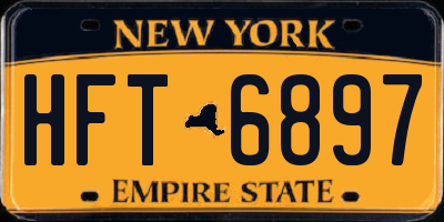 NY license plate HFT6897