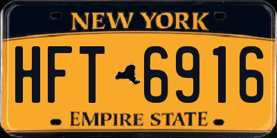 NY license plate HFT6916