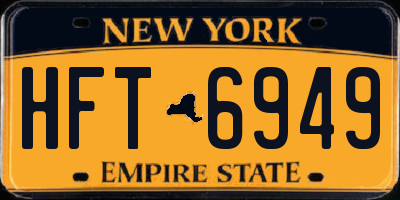 NY license plate HFT6949