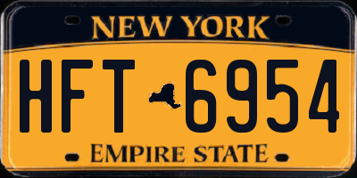 NY license plate HFT6954