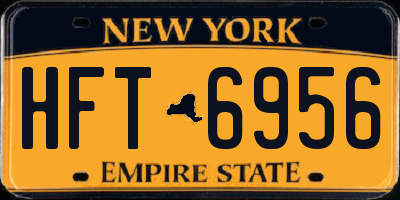NY license plate HFT6956