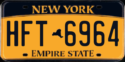 NY license plate HFT6964