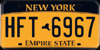 NY license plate HFT6967