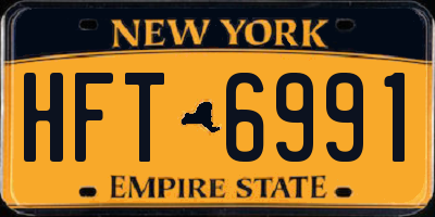 NY license plate HFT6991