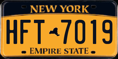 NY license plate HFT7019