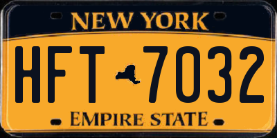 NY license plate HFT7032