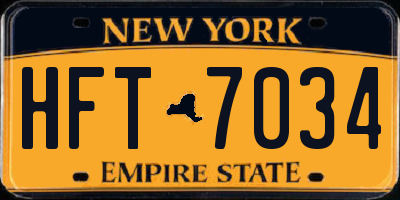 NY license plate HFT7034