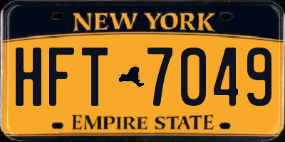 NY license plate HFT7049