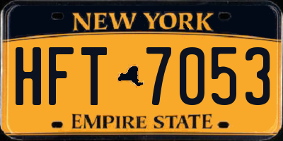 NY license plate HFT7053