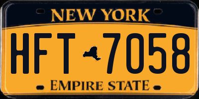 NY license plate HFT7058