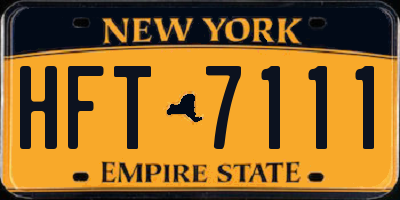 NY license plate HFT7111
