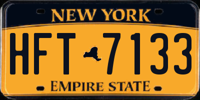 NY license plate HFT7133