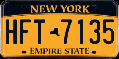 NY license plate HFT7135