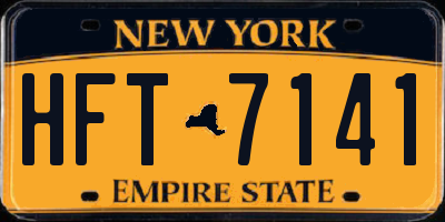 NY license plate HFT7141