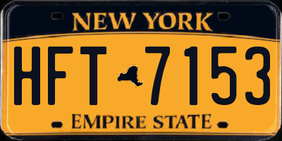 NY license plate HFT7153