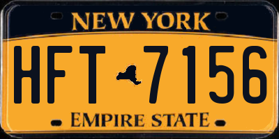 NY license plate HFT7156