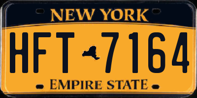 NY license plate HFT7164
