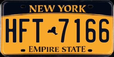 NY license plate HFT7166
