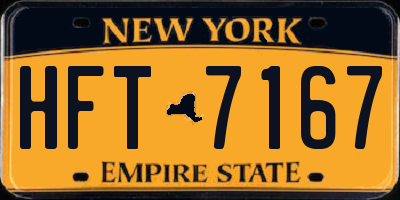 NY license plate HFT7167