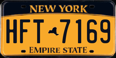 NY license plate HFT7169