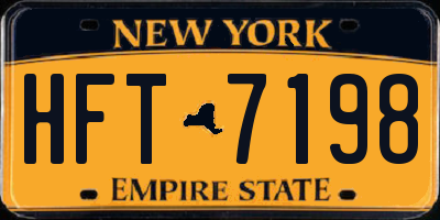 NY license plate HFT7198